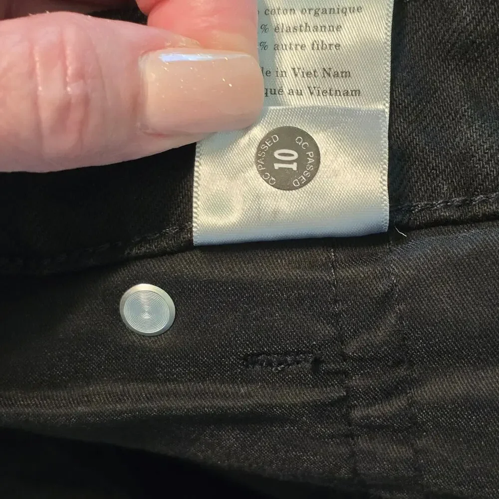 Everlane Jeans Womens Plus Size 35 Regular Black The Curvy Way High Neutral NWT